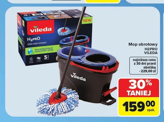 Mop obrotowy Vileda H2Pro promocja w Carrefour