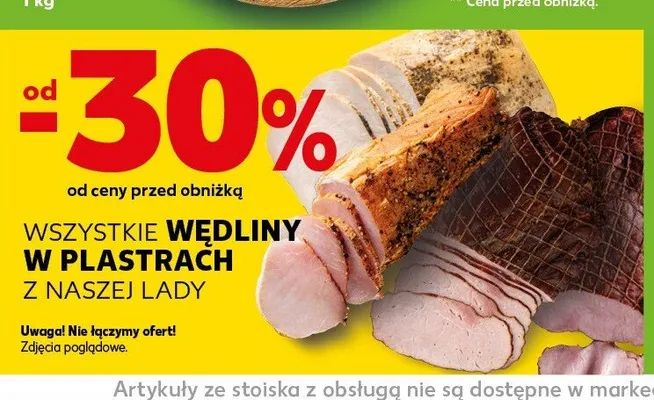 Wędliny w plastrach z naszej lady promocja w Kaufland