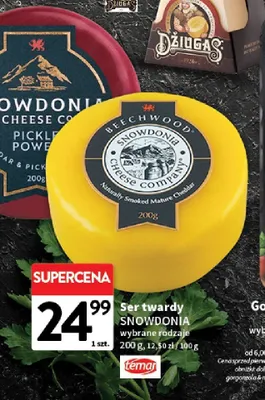 Ser twardy Snowdonia Pickled Power promocja w Intermarche
