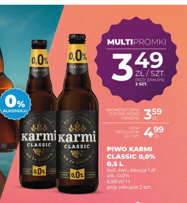 Piwo bezalkoholowe Karmi Classic promocja w Duży Ben
