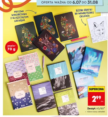 Zeszyt A5/60 Herlitz różne wzory promocja w Biedronka