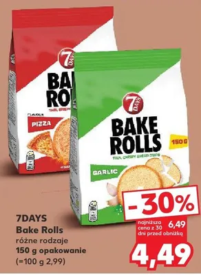 Bake Rolls różne rodzaje Pizza, Garlic promocja w Kaufland