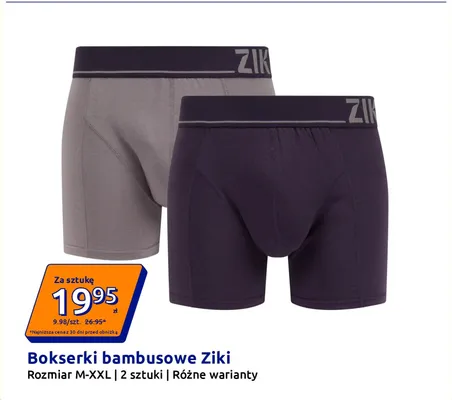 Bokserki bambusowe 2-pak Ziki promocja w Action
