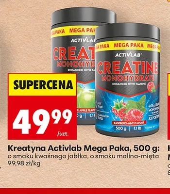 Kreatyna Activlab Creatine Monohydrate o smaku kwaśnego jabłka Mega Paka promocja w Biedronka