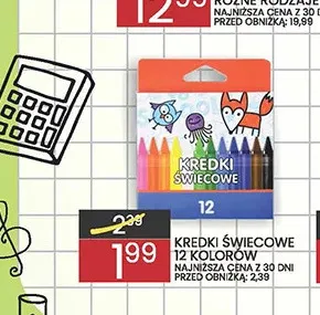 Kredki świecowe 12 kolorów promocja w Wafelek