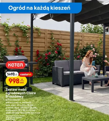 Zestaw mebli ogrodowych Claire 5-osobowy promocja w Castorama