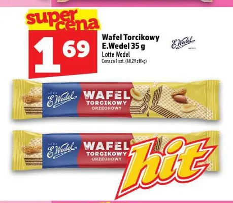 Wafel Torcikowy Orzechowy E.Wedel promocja w TOPAZ