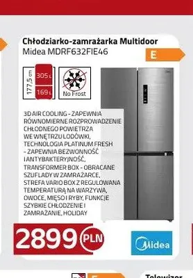 Chłodziarko-zamrażarka Multidoor Midea MDRF632FIE46 promocja w kakto.pl