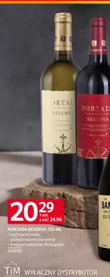 Wino czerwone Portada Reserva półwytrawne promocja w Selgros