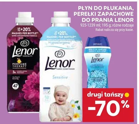 Płyn do płukania, perełki zapachowe do prania Lenor promocja w Stokrotka