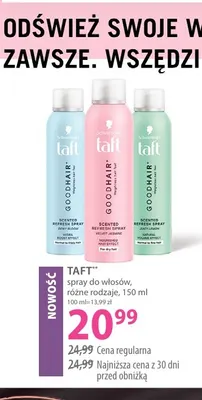 Spray do włosów Taft promocja w Hebe