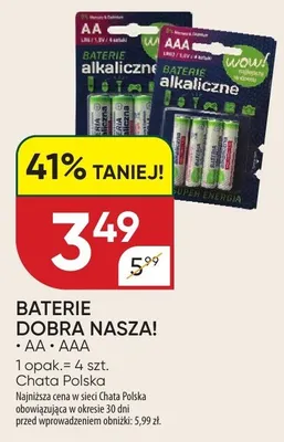 Baterie Dobra Nasza! promocja w Chata Polska