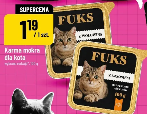 Karma mokra dla kota Fuks z wołowiną promocja w POLOmarket