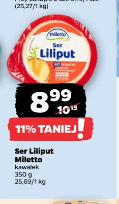 Ser liliput w kawałku Miletto promocja w Netto