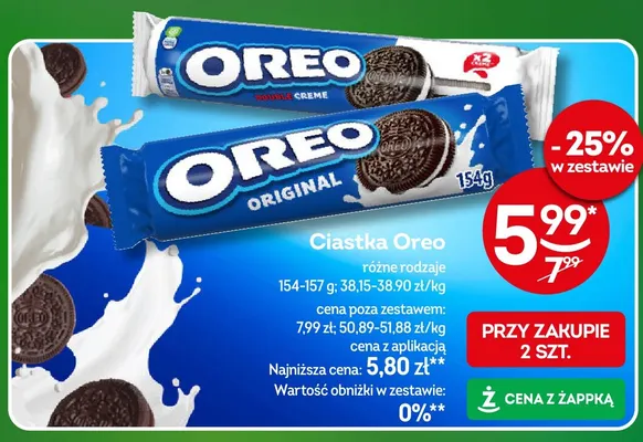 Ciastka Oreo Double Creme promocja w Żabka