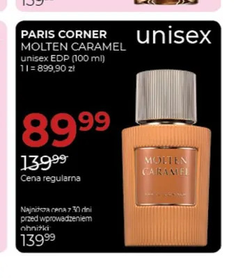 Woda perfumowana Molten Caramel Paris Corner promocja w Drogerie Jawa