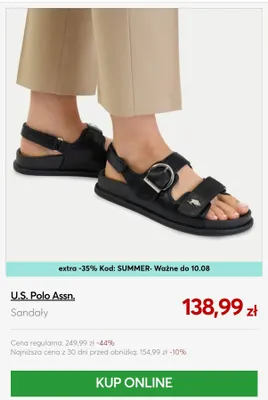 Sandały U.S. Polo Assn. promocja w eobuwie.pl