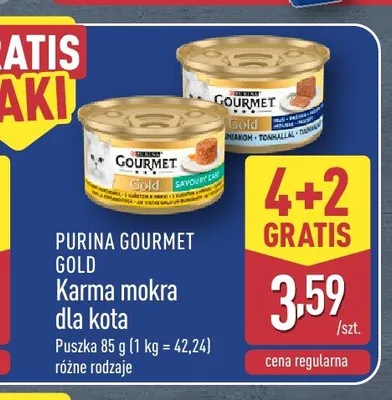 Karma mokra dla kota Purina Gourmet Gold promocja w Aldi