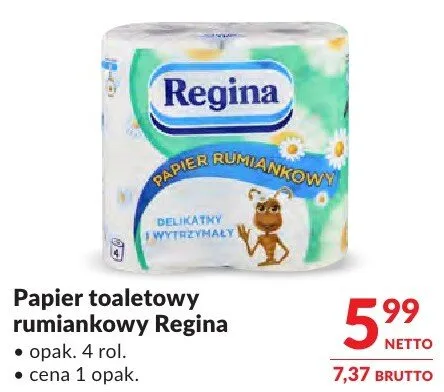 Papier toaletowy rumiankowy Regina promocja w Makro
