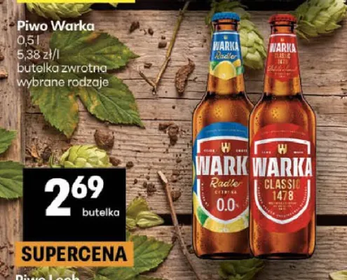 Piwo bezalkoholowe Warka Radler Cytryna promocja w Delikatesy Centrum