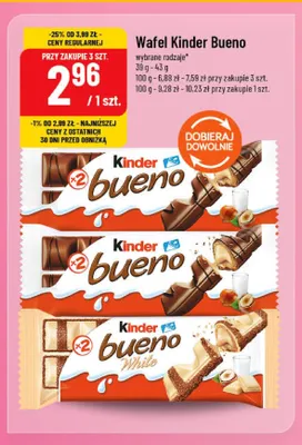 Wafel Kinder Bueno White promocja w POLOmarket