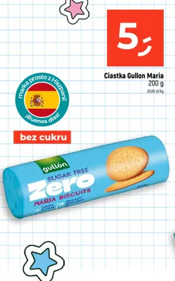 Ciastka Gullon Maria bez cukru promocja w Dealz