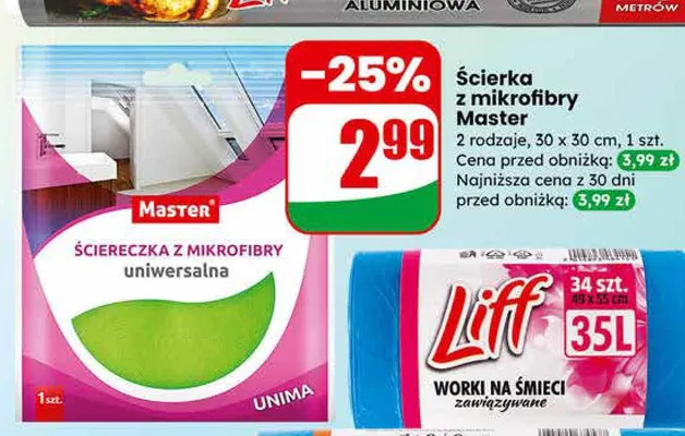Ścierka z mikrofibry uniwersalna promocja w Dino