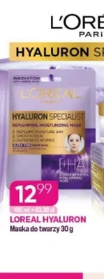 Maska do twarzy L'ORÉAL Hyaluron 30g promocja w Drogerie Koliber