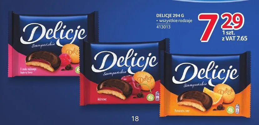 Ciastka Delicje Szampańskie wiśniowe promocja w Selgros