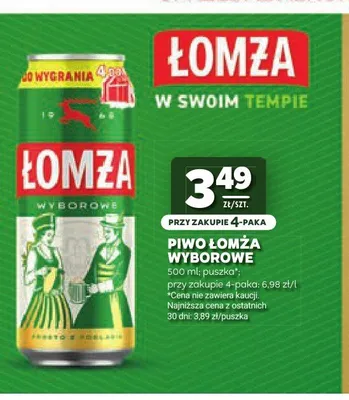 Piwo Łomża Wyborowe 4-pak 500 ml promocja w Stokrotka