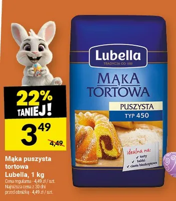 Mąka puszysta tortowa Lubella promocja w Twój Market