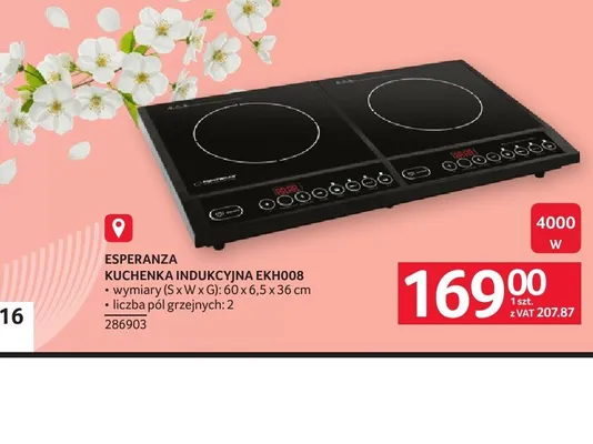 Kuchenka indukcyjna ESPERANZA EKH008 promocja w Selgros