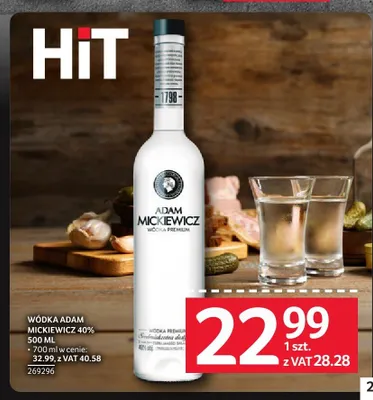 Wódka Adam Mickiewicz 40% promocja w Selgros