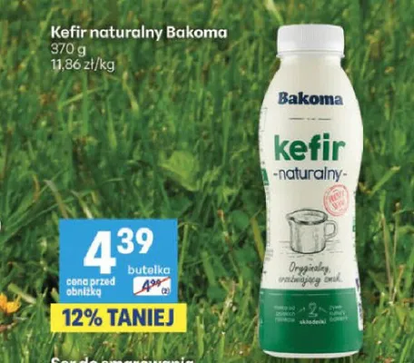 Kefir naturalny Bakoma promocja w Delikatesy Centrum