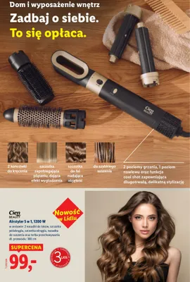 Suszarko-lokówka Airstyler z różnymi końcówkami, 5 w 1, 1200 W promocja w Lidl