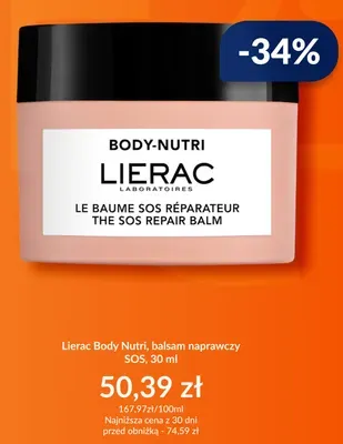 Balsam naprawczy Lierac Body Nutri SOS promocja w DOZ.PL