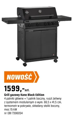 Grill gazowy Kane Black Edition promocja w OBI