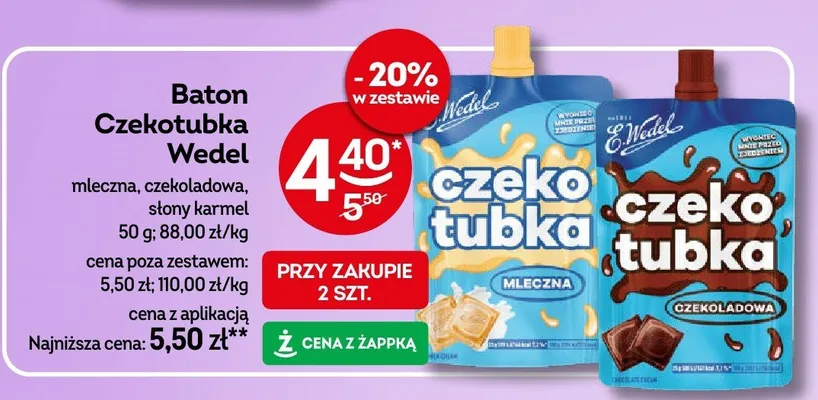 Baton Czekotubka mleczna promocja w Żabka