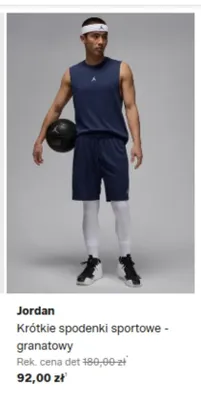 Krótkie spodenki sportowe Jordan granatowy promocja w Lounge by Zalando