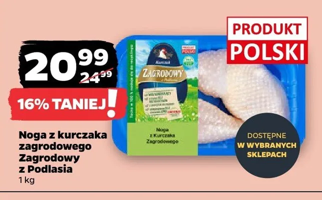 Noga z kurczaka zagrodowego z Podlasia promocja w Netto