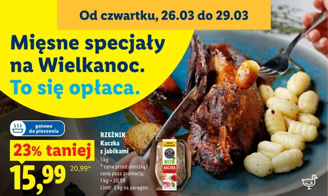 Kaczka z jabłkami promocja w Lidl