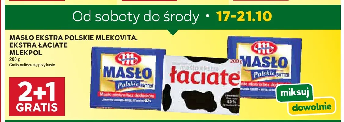 Masło ekstra Łaciate promocja w Stokrotka