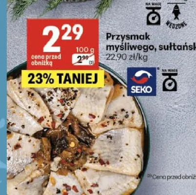 Przysmak myśliwego Seko promocja w Delikatesy Centrum