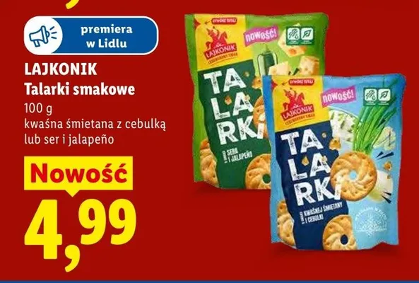 Talarki Lajkonik kwaśna śmietana z cebulką promocja w Lidl