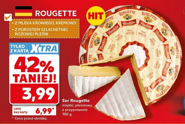 Ser Rougette miękki pleśniowy z przyprawami Rougette promocja w Kaufland