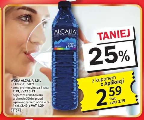Woda Alcalia promocja w Selgros