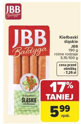Kiełbaski śląskie różne rodzaje promocja w Carrefour Market