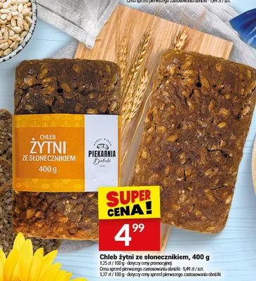 Chleb żytni ze słonecznikiem Białecki promocja w Twój Market