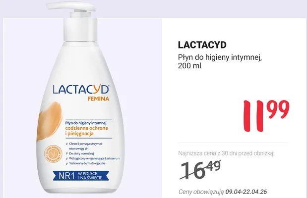 Płyn do higieny intymnej promocja w Rossmann