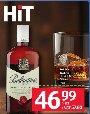 Whisky Ballantine's Finest 40% 700ml promocja w Selgros